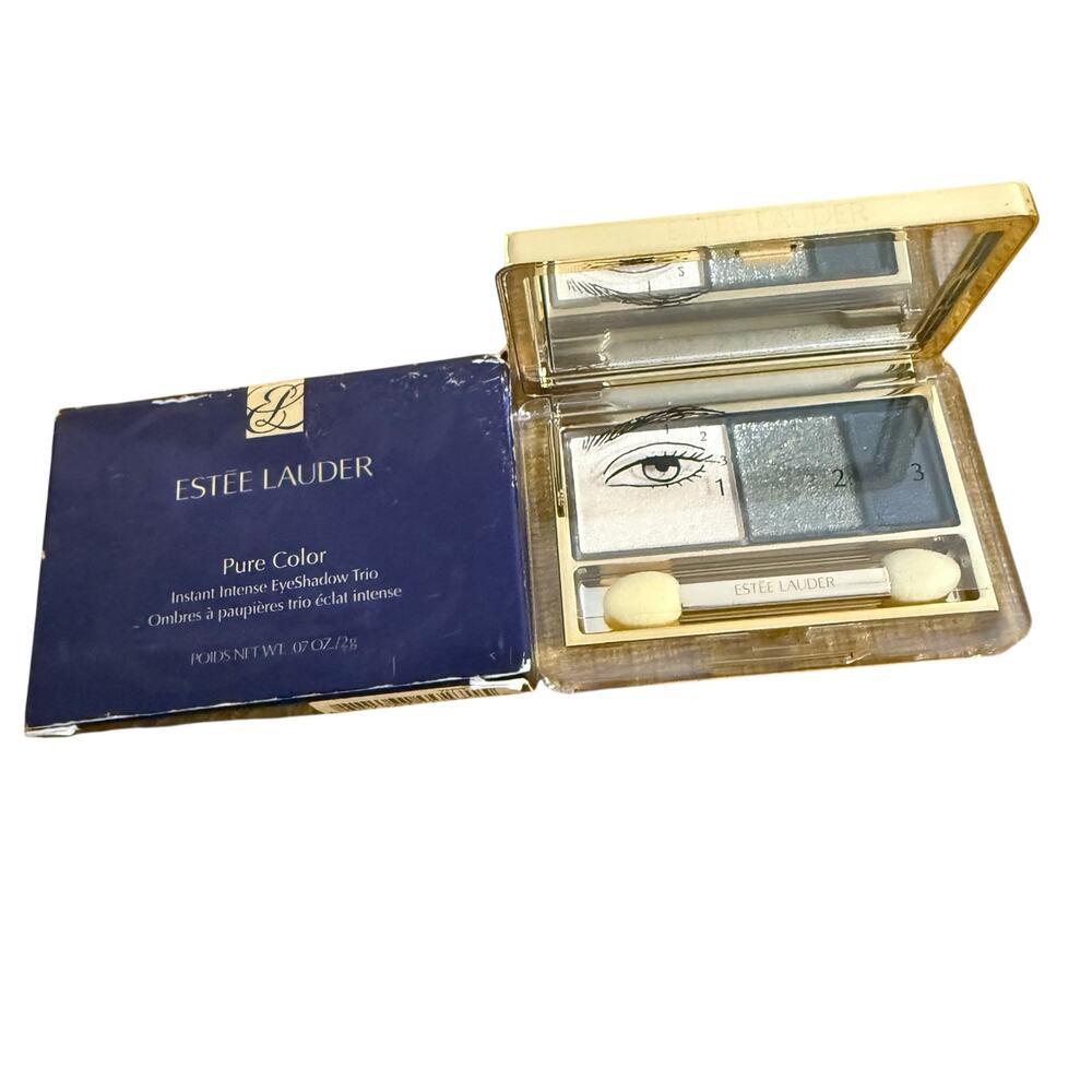 Estee Lauder Pure Color Instant Intense Eyeshadow Trio .07oz NIB- 09 Camo Chrome